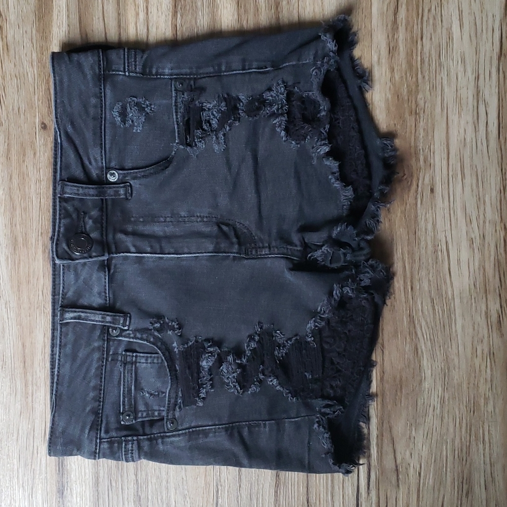American Eagle Black Shorts High Rise Size 2